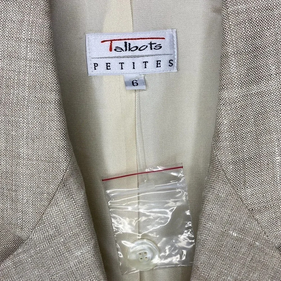 Talbots Petites NWOT Casual Linen Blazer 6 - Picture 9 of 9